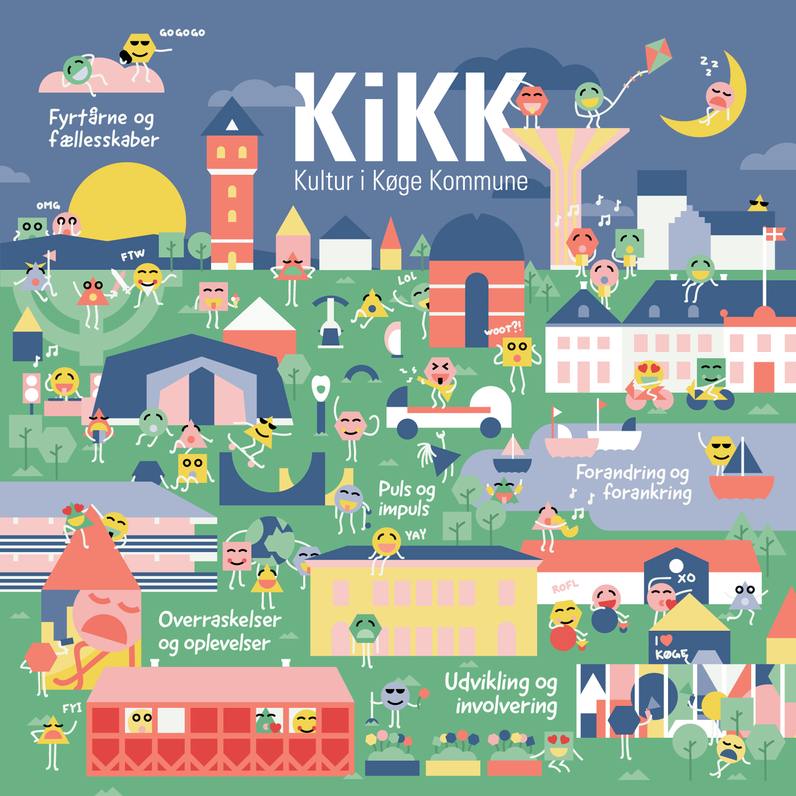 Poster for Køge Kommune - visualiseret kulturstrategi
